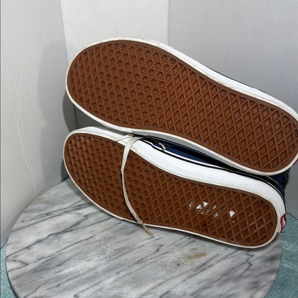 Vans Blue and White High-Top Sneakers - Picture 5 of 7